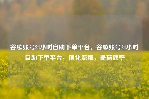 谷歌账号24小时自助下单平台，谷歌账号24小时自助下单平台，简化流程	，提高效率  第1张