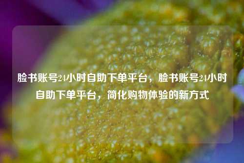 脸书账号24小时自助下单平台，脸书账号24小时自助下单平台，简化购物体验的新方式