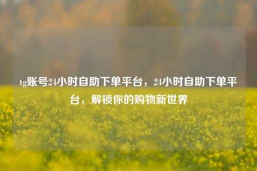 tg账号24小时自助下单平台	，24小时自助下单平台，解锁你的购物新世界  第1张