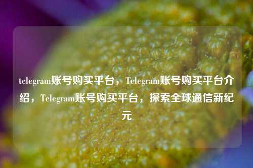 telegram账号购买平台，Telegram账号购买平台介绍，Telegram账号购买平台，探索全球通信新纪元